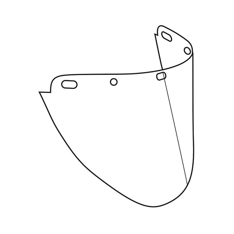 Visière sécurité asphérique polycarbonate 0.04' épais