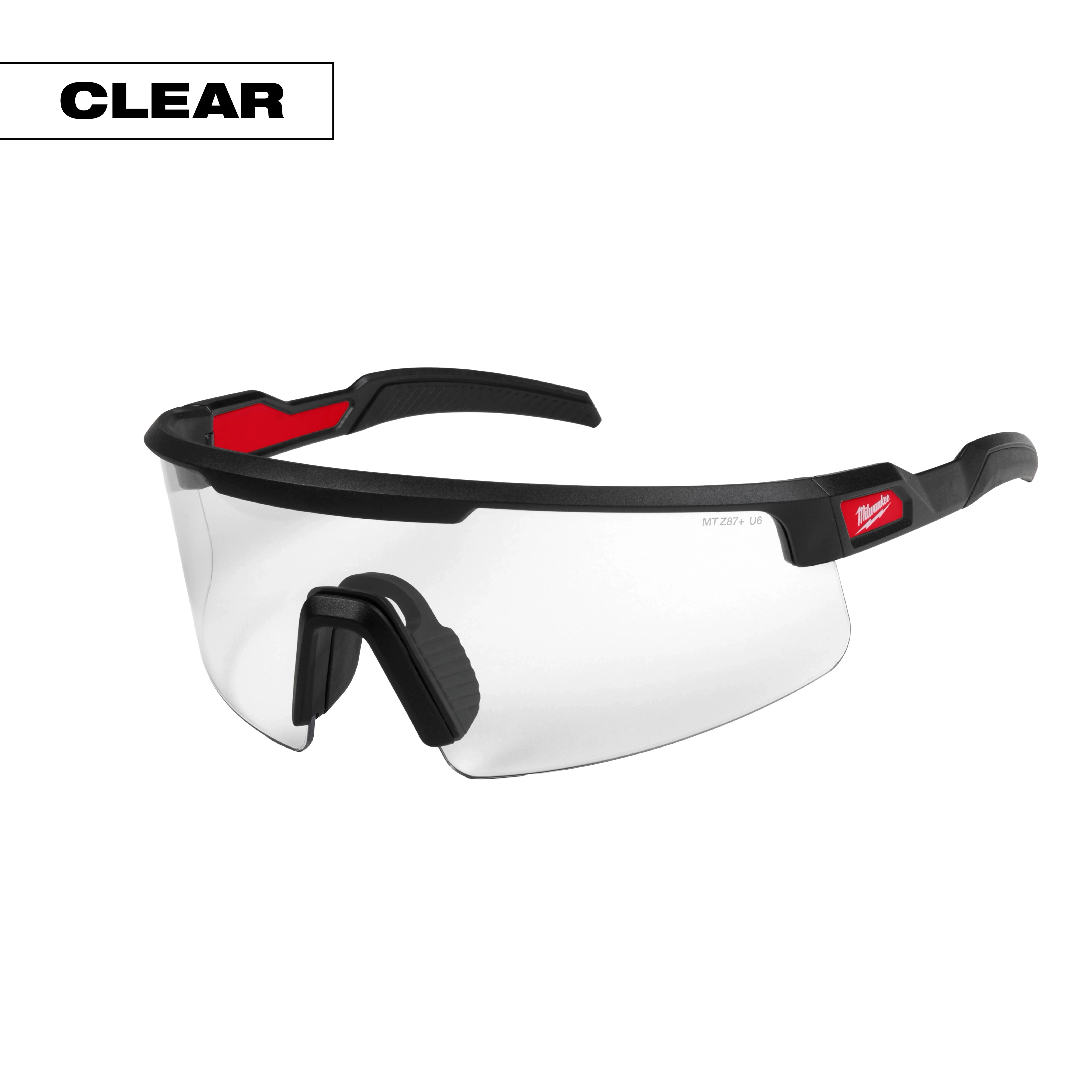 MILWAUKEE Wrap Around Safety Glasses - Clear Anti-Scratch Lenses
