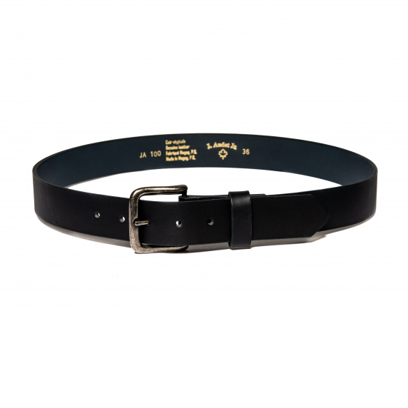 Ceinture de cuir noir 1.5'' J. AUDET