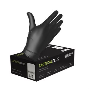 Black nitrile disposable gloves