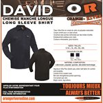 Orange River Stretch long sleeve shirt ''DAVID''